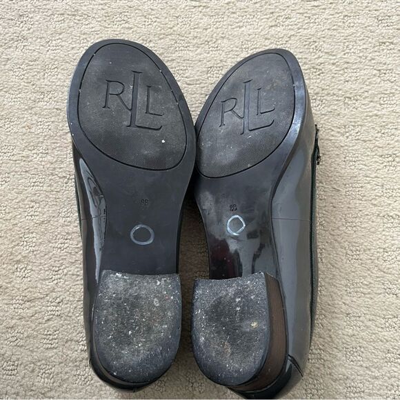 Lauren Ralph Lauren Gray Patent Leather Loafers - Picture 10 of 11